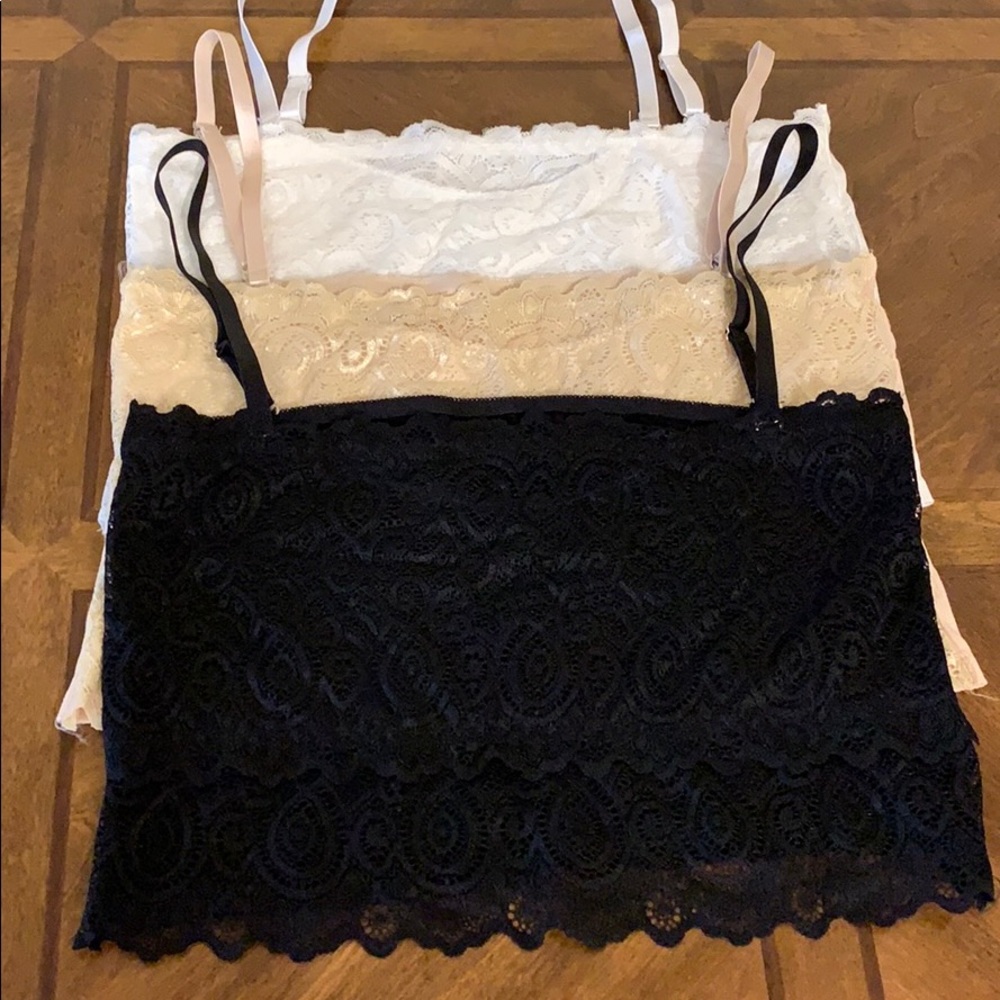 3 Pieces Lace Bandeau Bra or Women - Picture 2 of 14